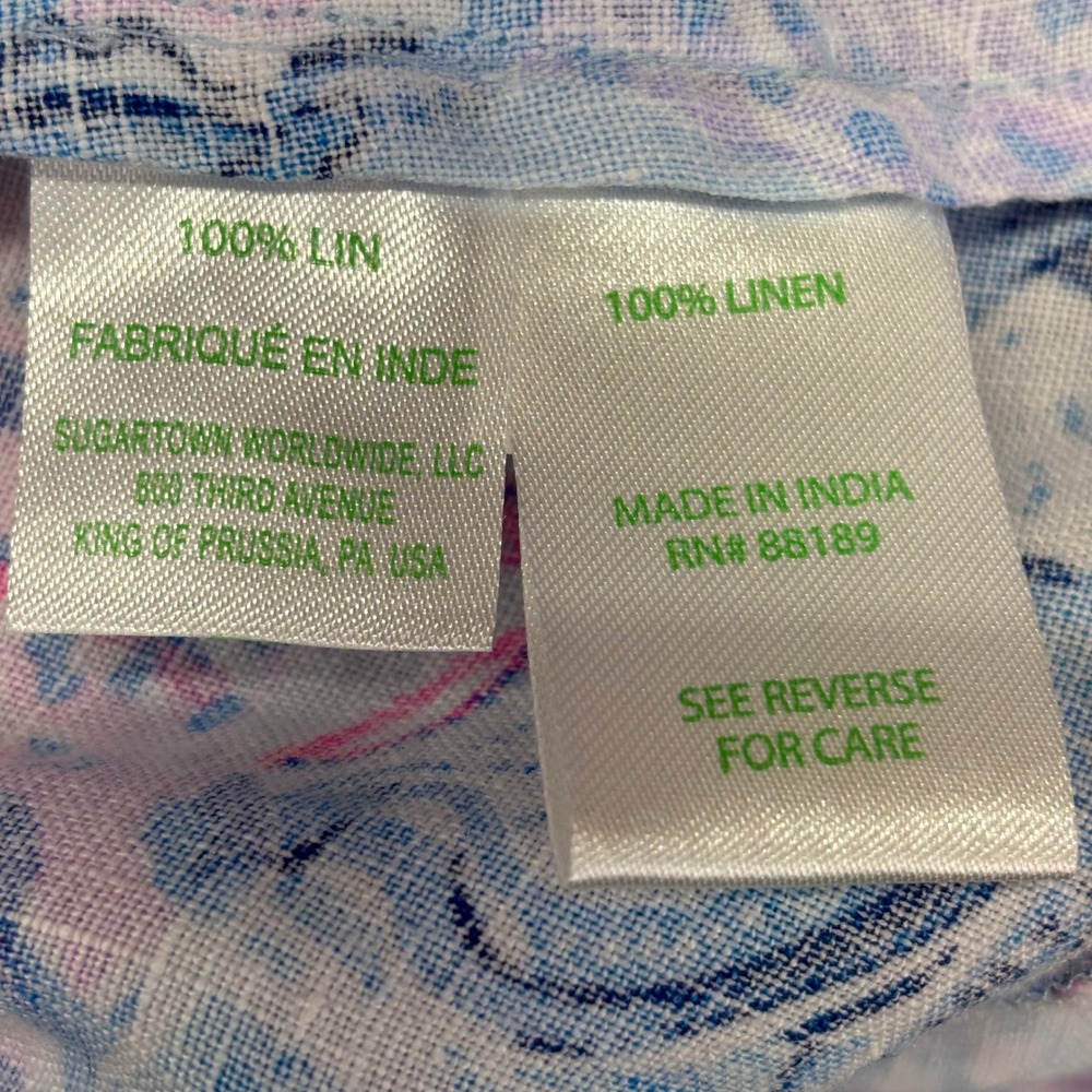 Lilly Pulitzer Amerie Linen Midi Dress Bahamas Beachcomber  Large‎ New Beach - Picture 9 of 10